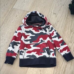 Tommy Hilfiger Red and Black Camouflage Hoodie